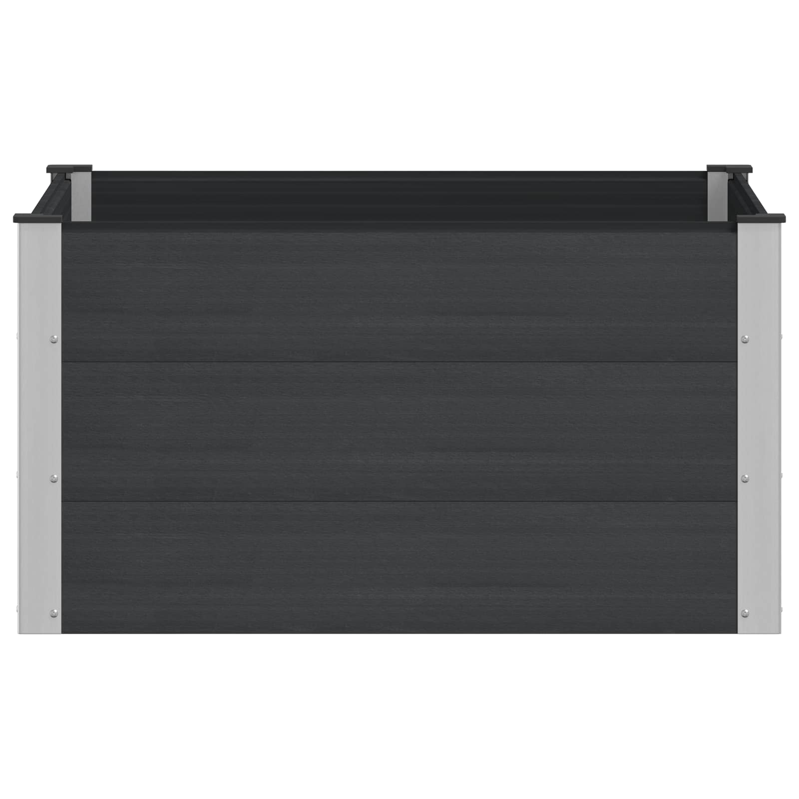 Letto rialzato da giardino Nero 100 x 100 x 54 cm | homemem39