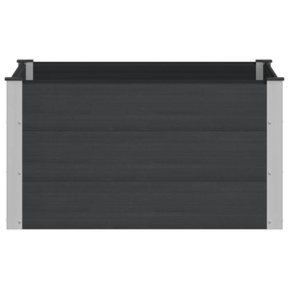 Letto rialzato da giardino Nero 100 x 100 x 54 cm | homemem39