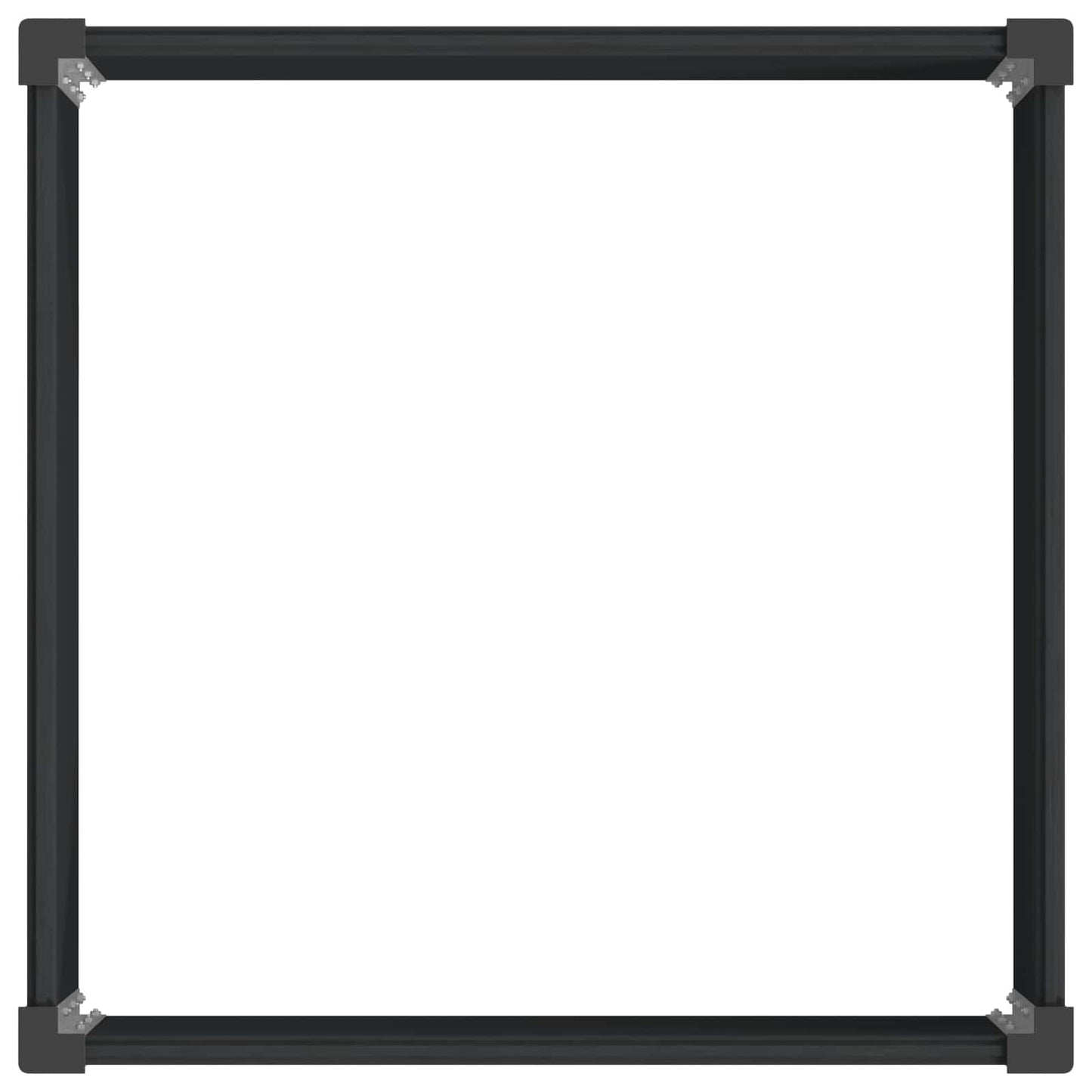 Letto rialzato da giardino Nero 100 x 100 x 54 cm | homemem39