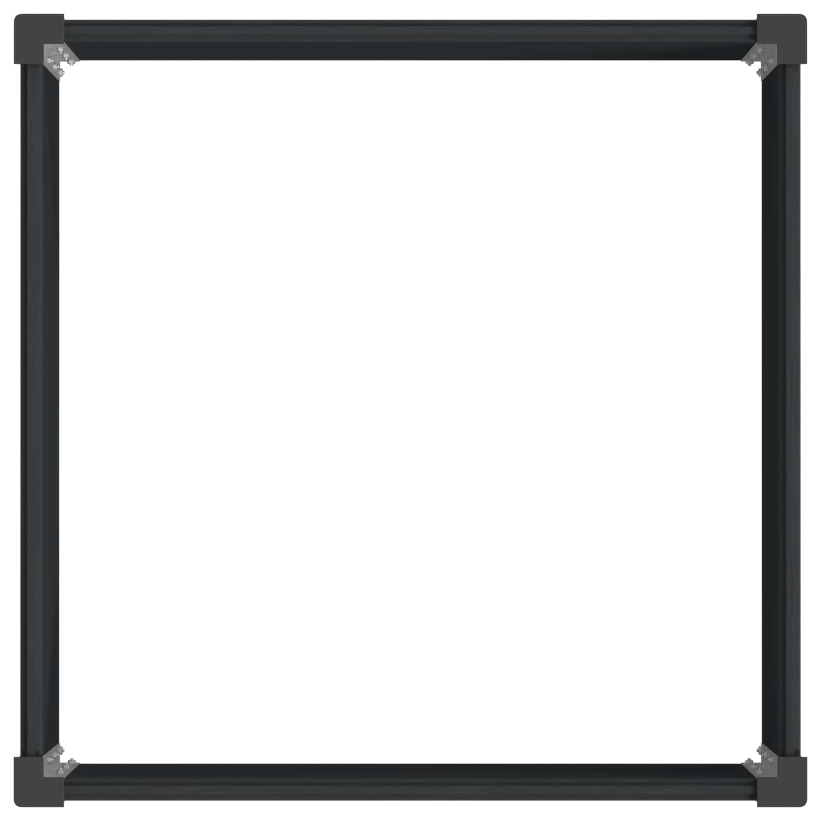 Letto rialzato da giardino Nero 100 x 100 x 54 cm | homemem39