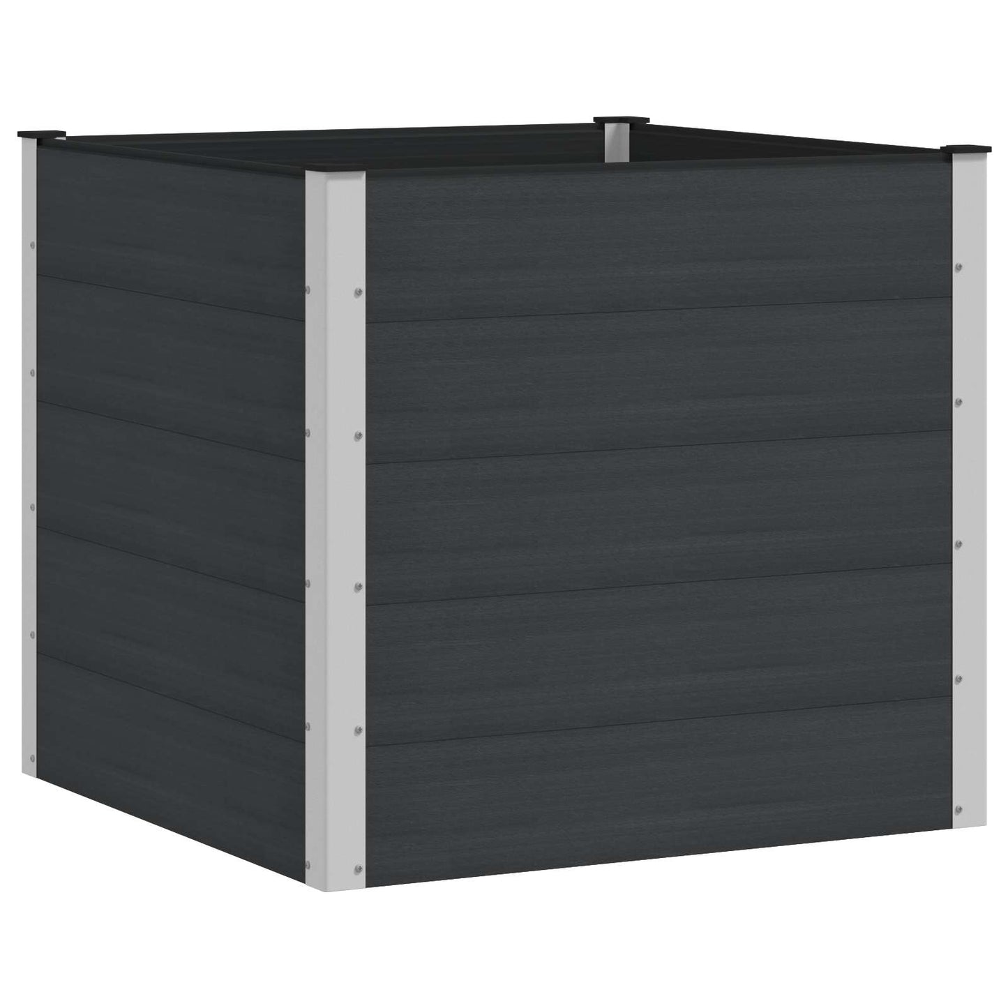 Letto rialzato da giardino Nero 100 x 100 x 91 cm | homemem39