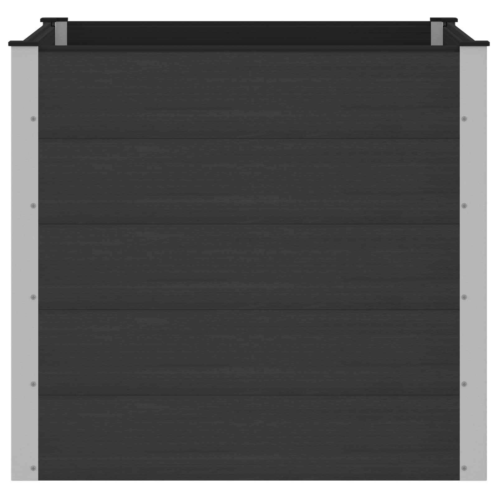 Letto rialzato da giardino Nero 100 x 100 x 91 cm | homemem39
