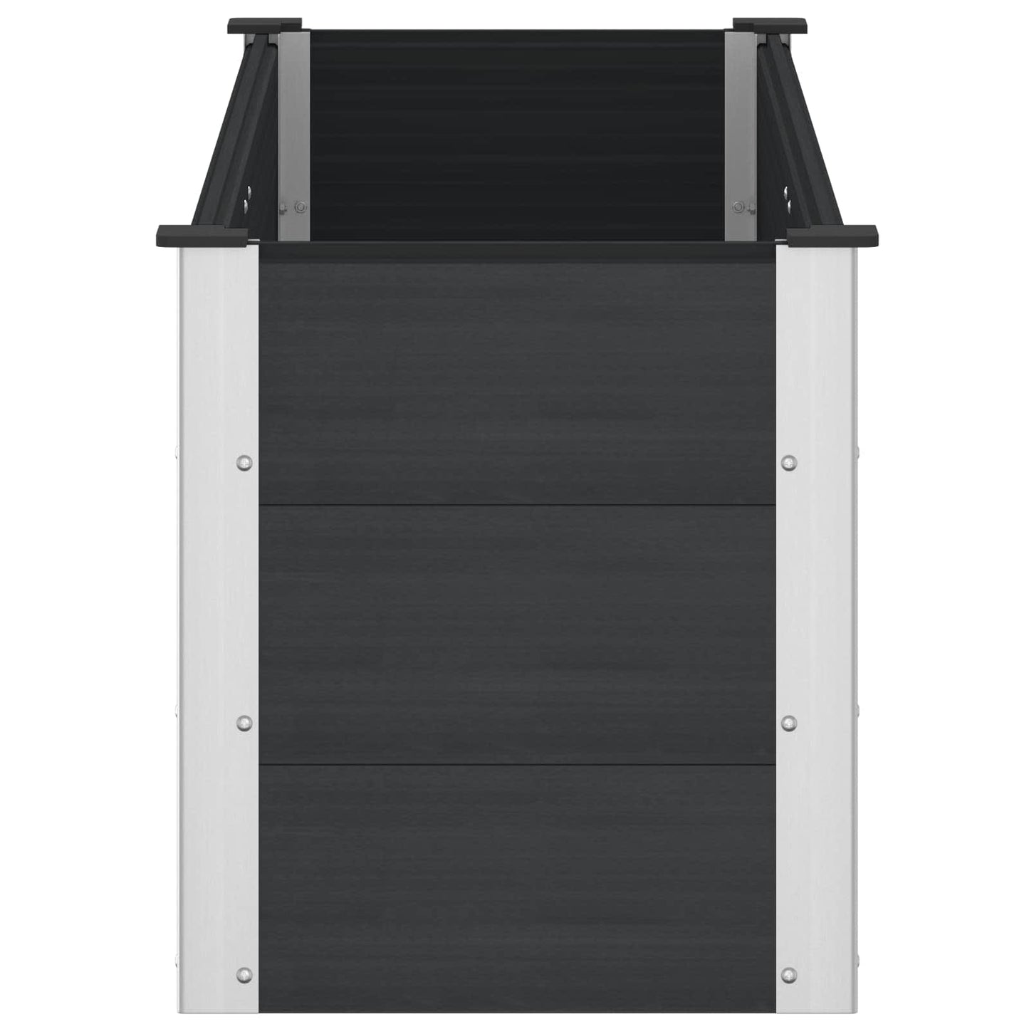 Letto rialzato da giardino Nero 150 x 50 x 54 cm | homemem39