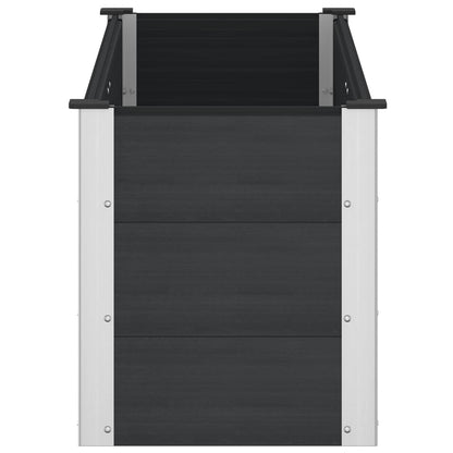 Letto rialzato da giardino Nero 150 x 50 x 54 cm | homemem39