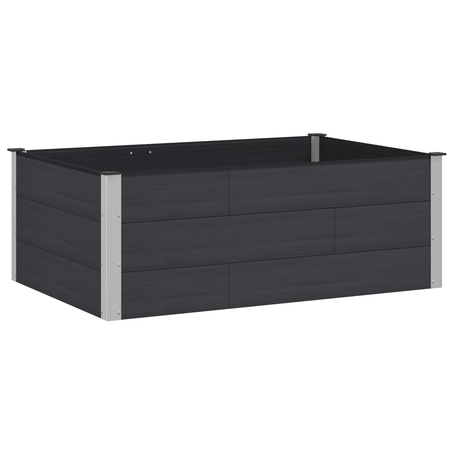 Letto rialzato da giardino Nero 150 x 100 x 54 cm | homemem39