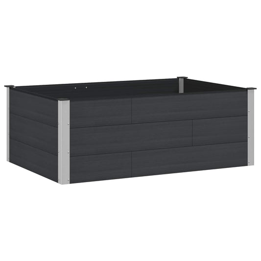 Letto rialzato da giardino Nero 150 x 100 x 54 cm | homemem39
