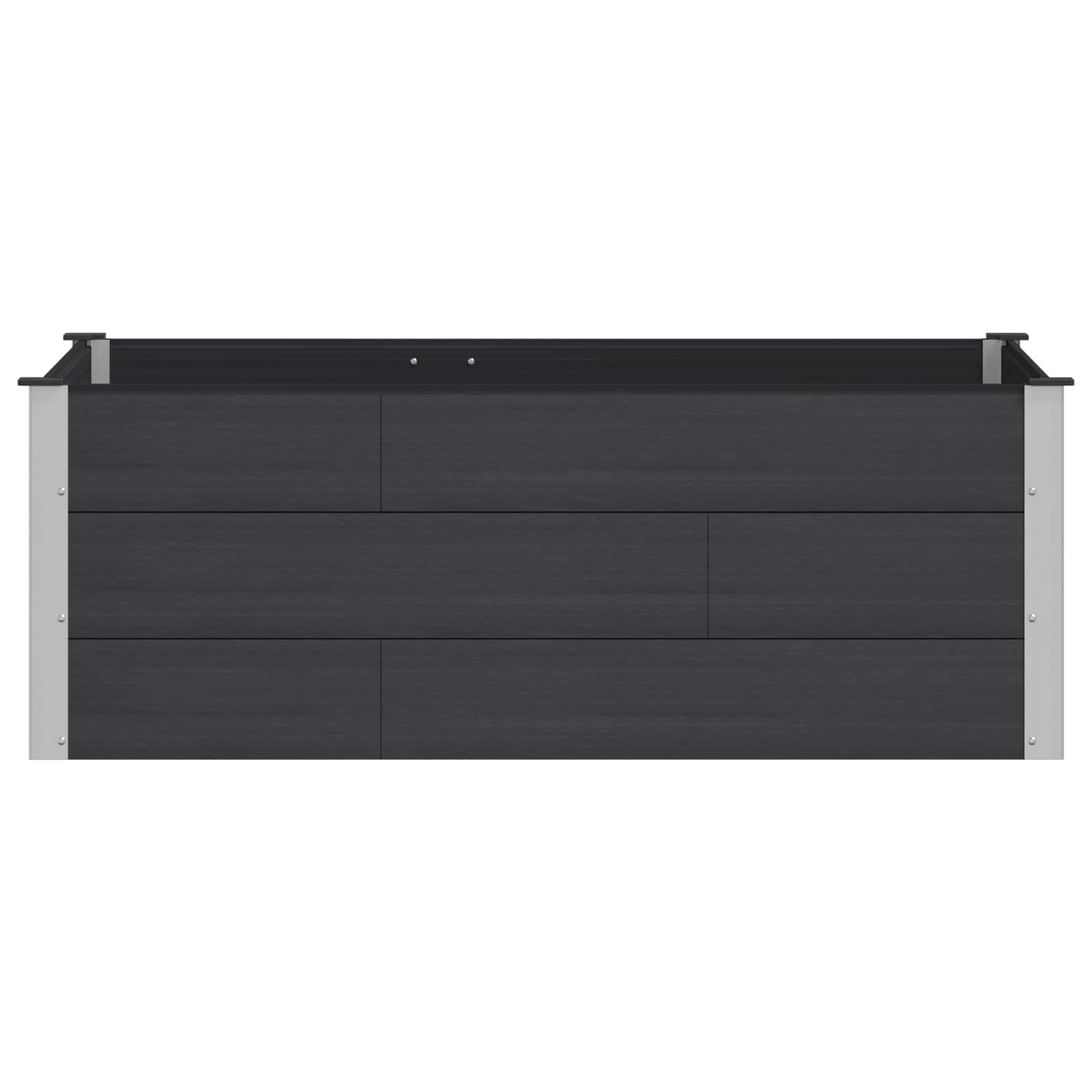 Letto rialzato da giardino Nero 150 x 100 x 54 cm | homemem39