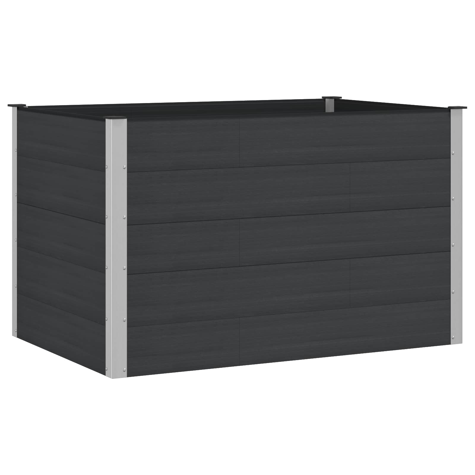 Letto rialzato da giardino Nero 150 x 100 x 91 cm | homemem39