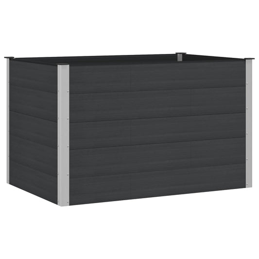 Letto rialzato da giardino Nero 150 x 100 x 91 cm | homemem39