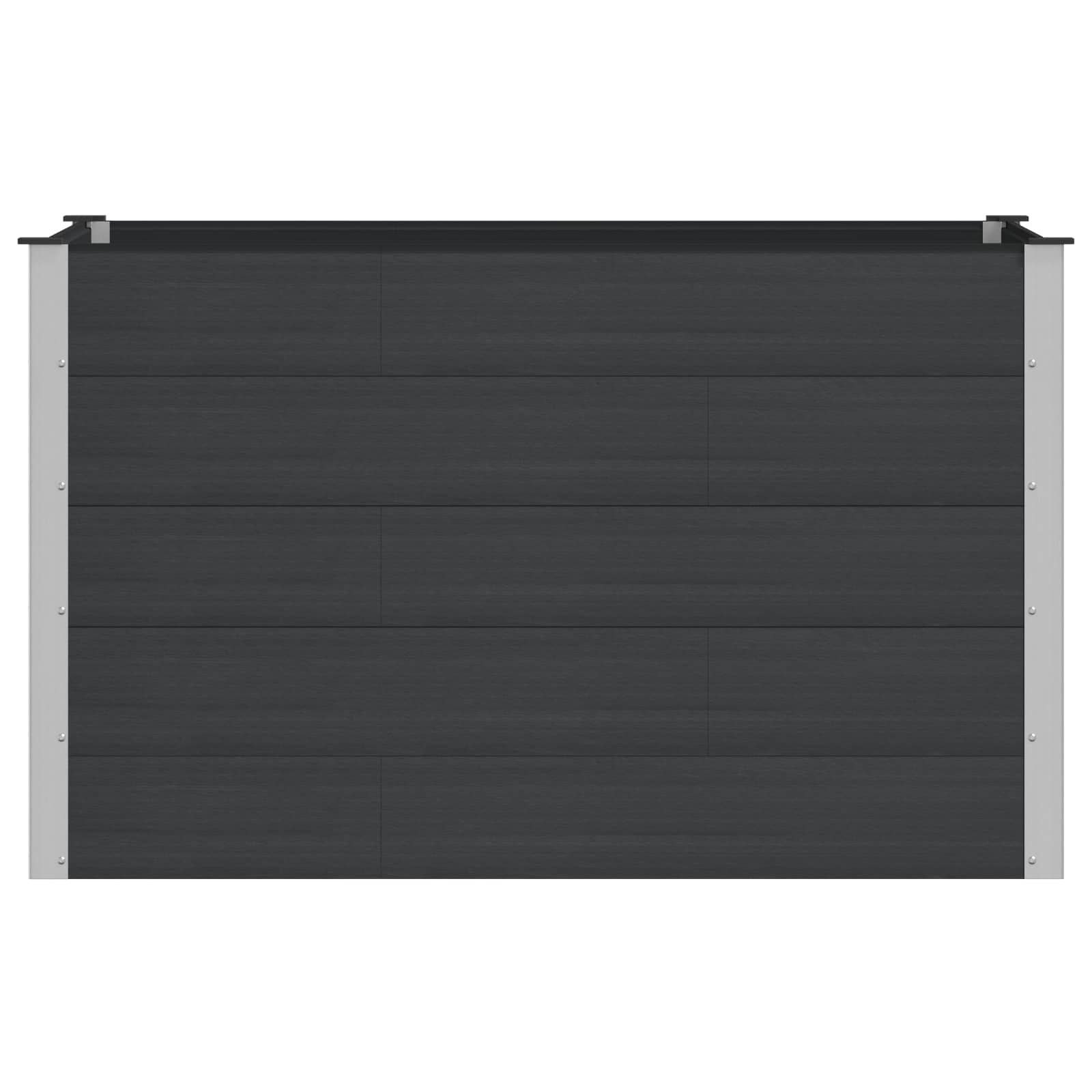 Letto rialzato da giardino Nero 150 x 100 x 91 cm | homemem39