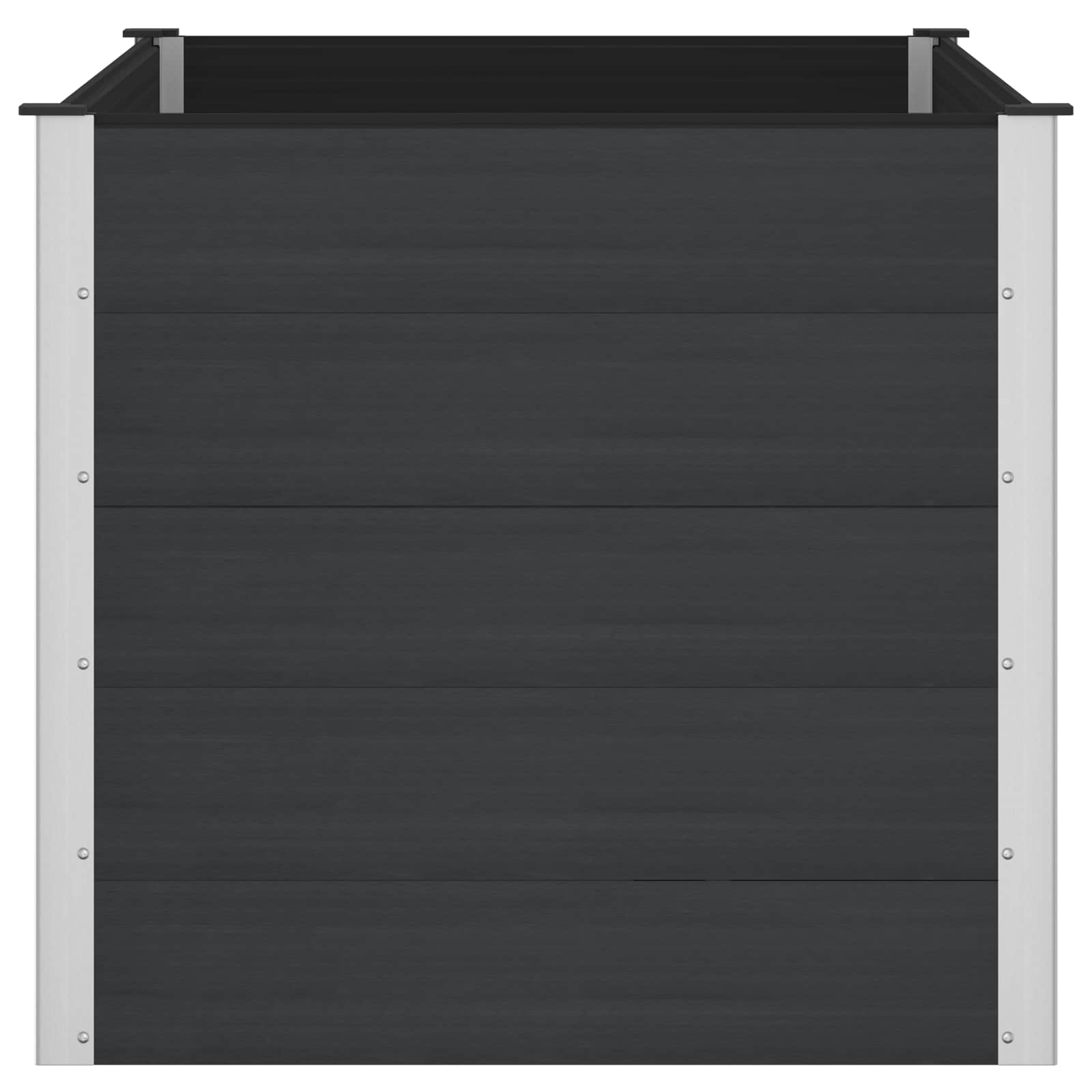 Letto rialzato da giardino Nero 150 x 100 x 91 cm | homemem39