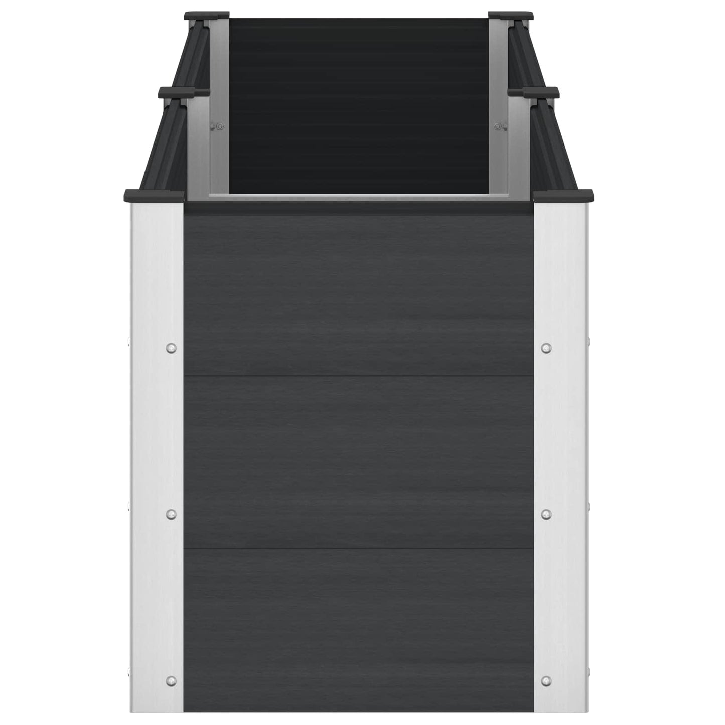 Letto rialzato da giardino Nero 200 x 50 x 54 cm | homemem39