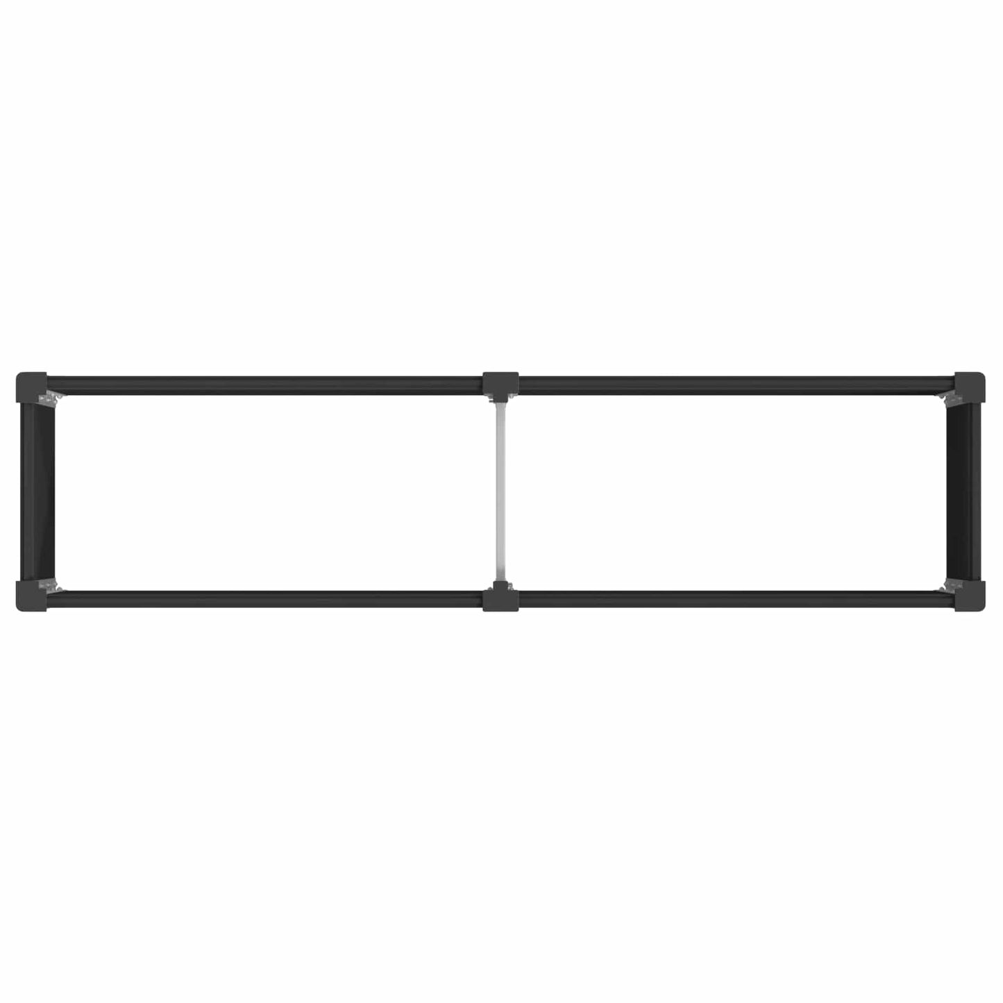 Letto rialzato da giardino Nero 200 x 50 x 54 cm | homemem39