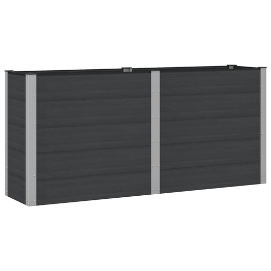 Letto rialzato da giardino Nero 200 x 50 x 91 cm | homemem39