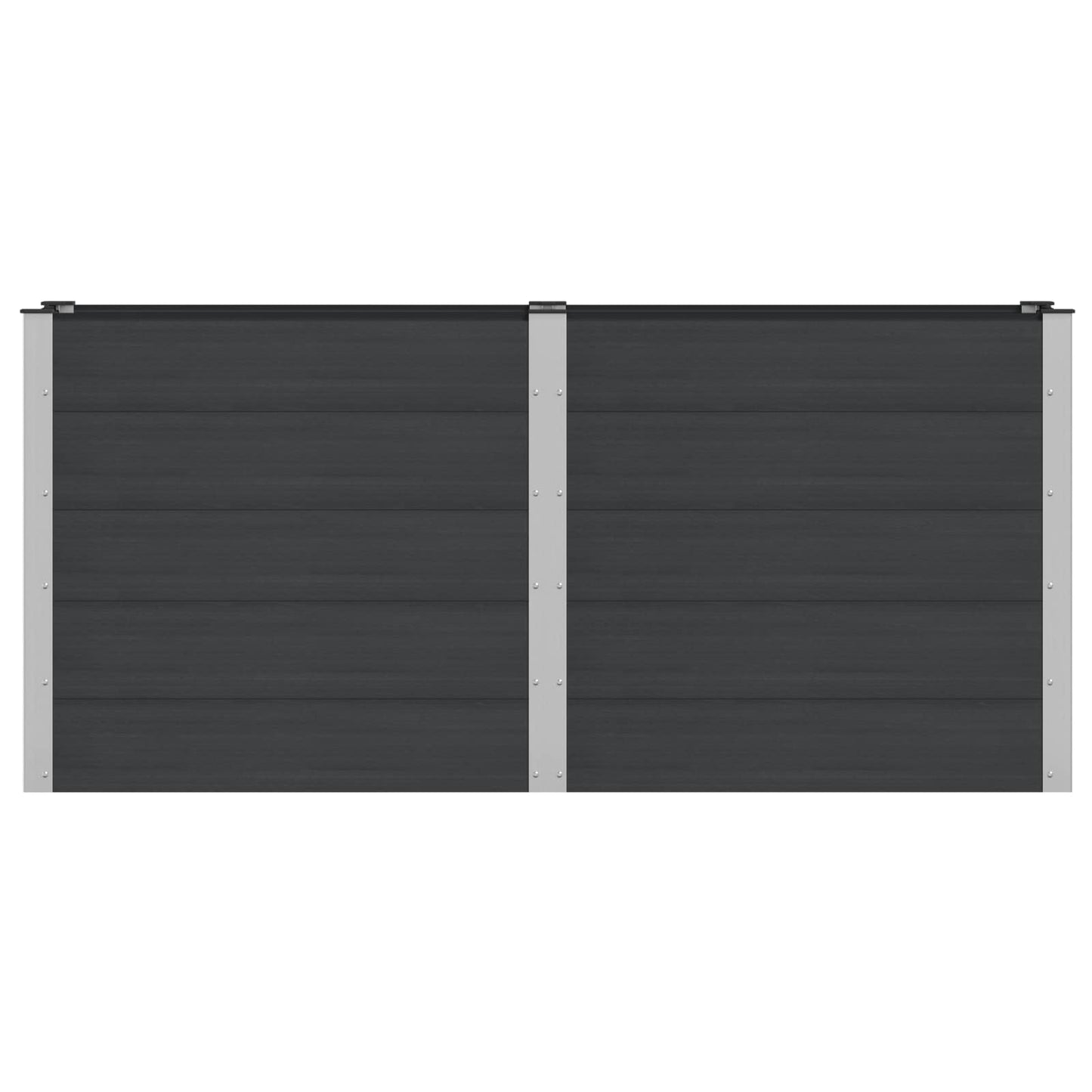 Letto rialzato da giardino Nero 200 x 50 x 91 cm | homemem39