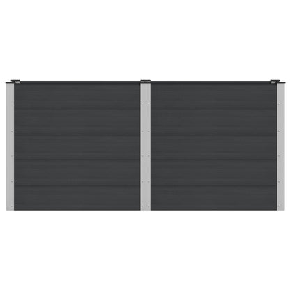 Letto rialzato da giardino Nero 200 x 50 x 91 cm | homemem39