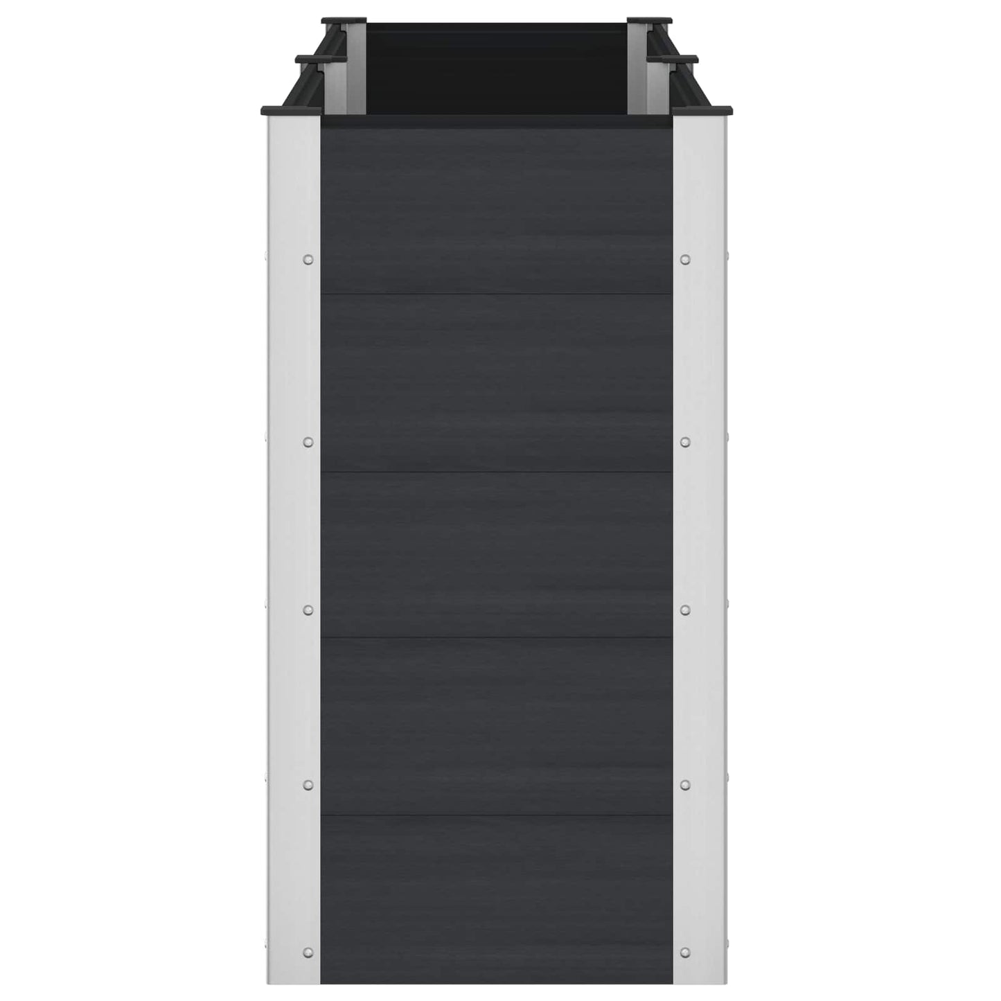 Letto rialzato da giardino Nero 200 x 50 x 91 cm | homemem39