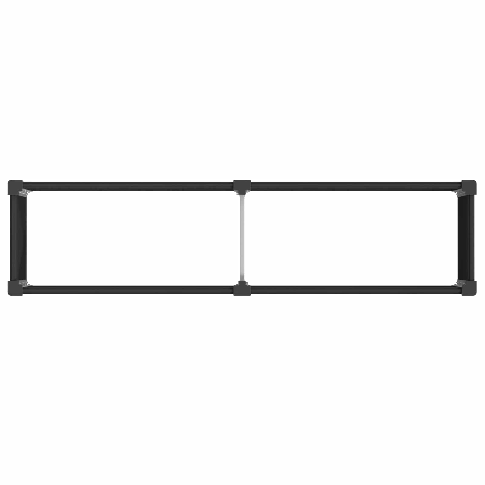 Letto rialzato da giardino Nero 200 x 50 x 91 cm | homemem39