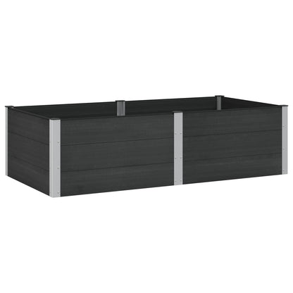 Letto rialzato da giardino Nero 200 x 100 x 54 cm | homemem39