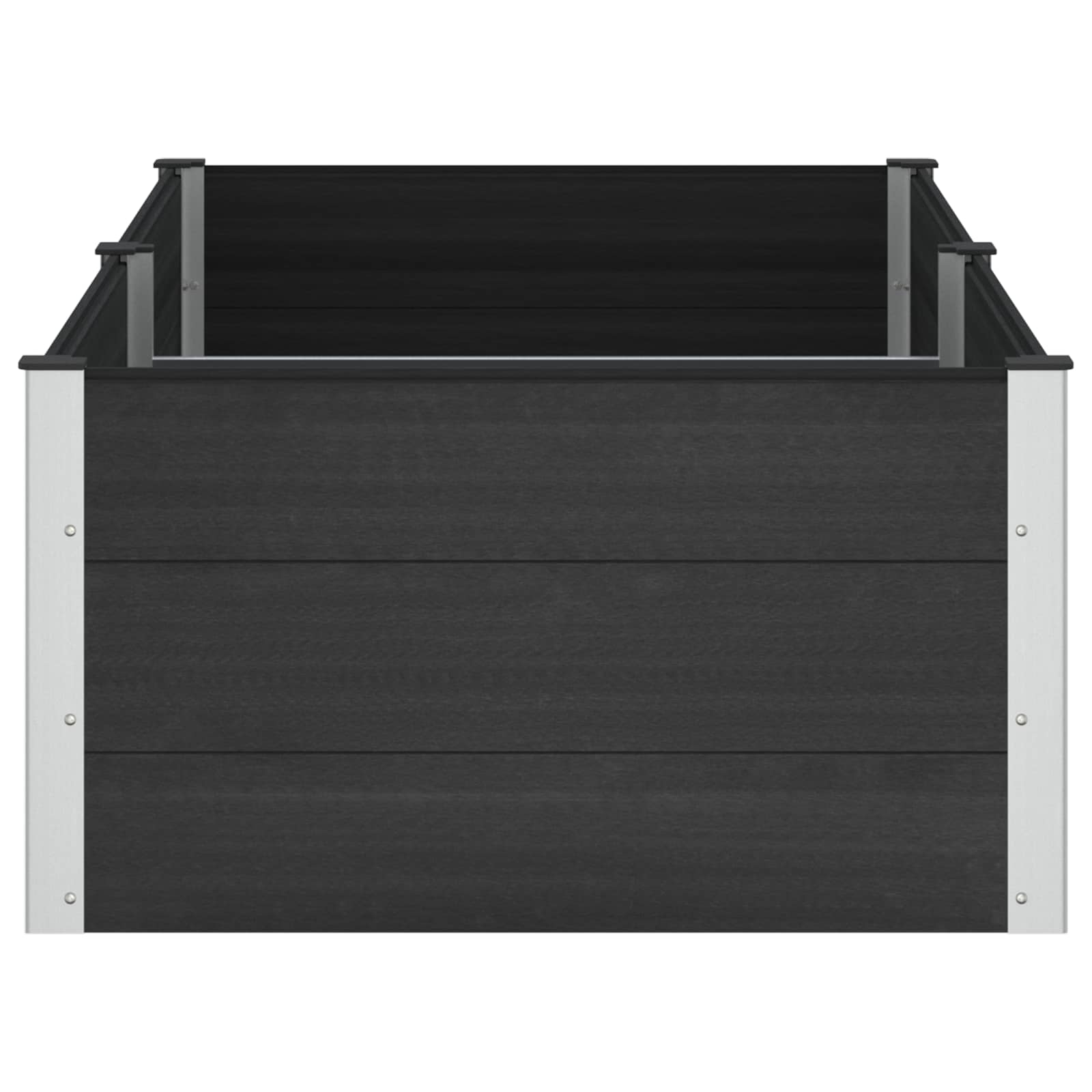 Letto rialzato da giardino Nero 200 x 100 x 54 cm | homemem39