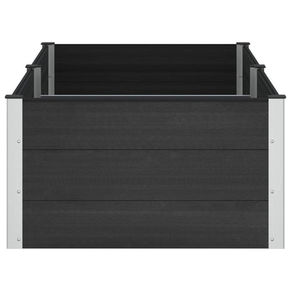 Letto rialzato da giardino Nero 200 x 100 x 54 cm | homemem39