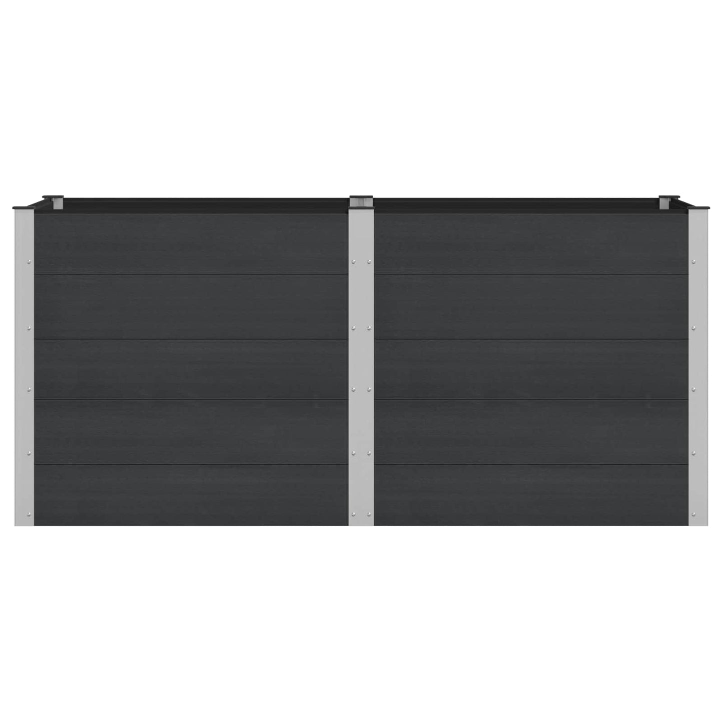 Letto rialzato da giardino Nero 200 x 100 x 91 cm | homemem39