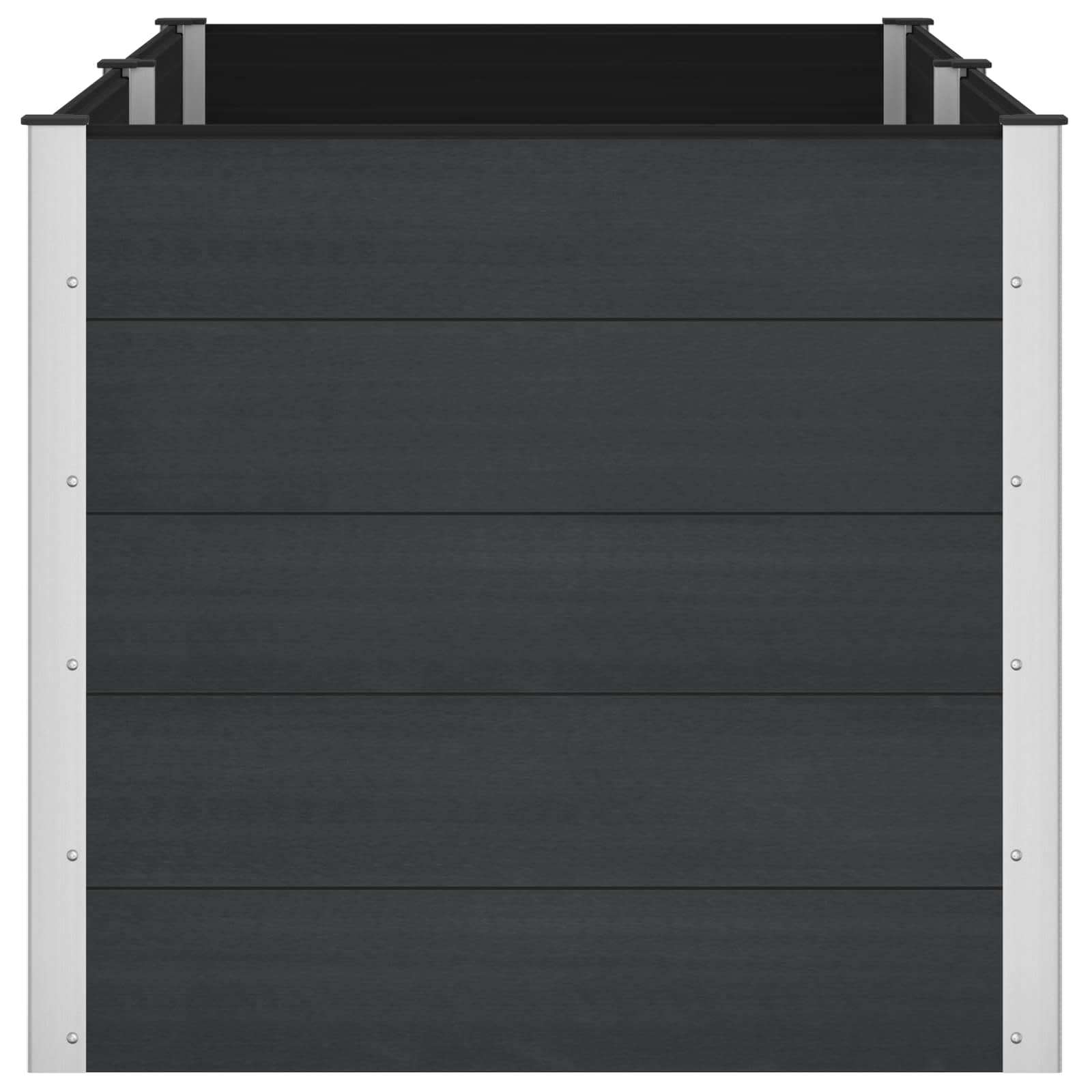 Letto rialzato da giardino Nero 200 x 100 x 91 cm | homemem39