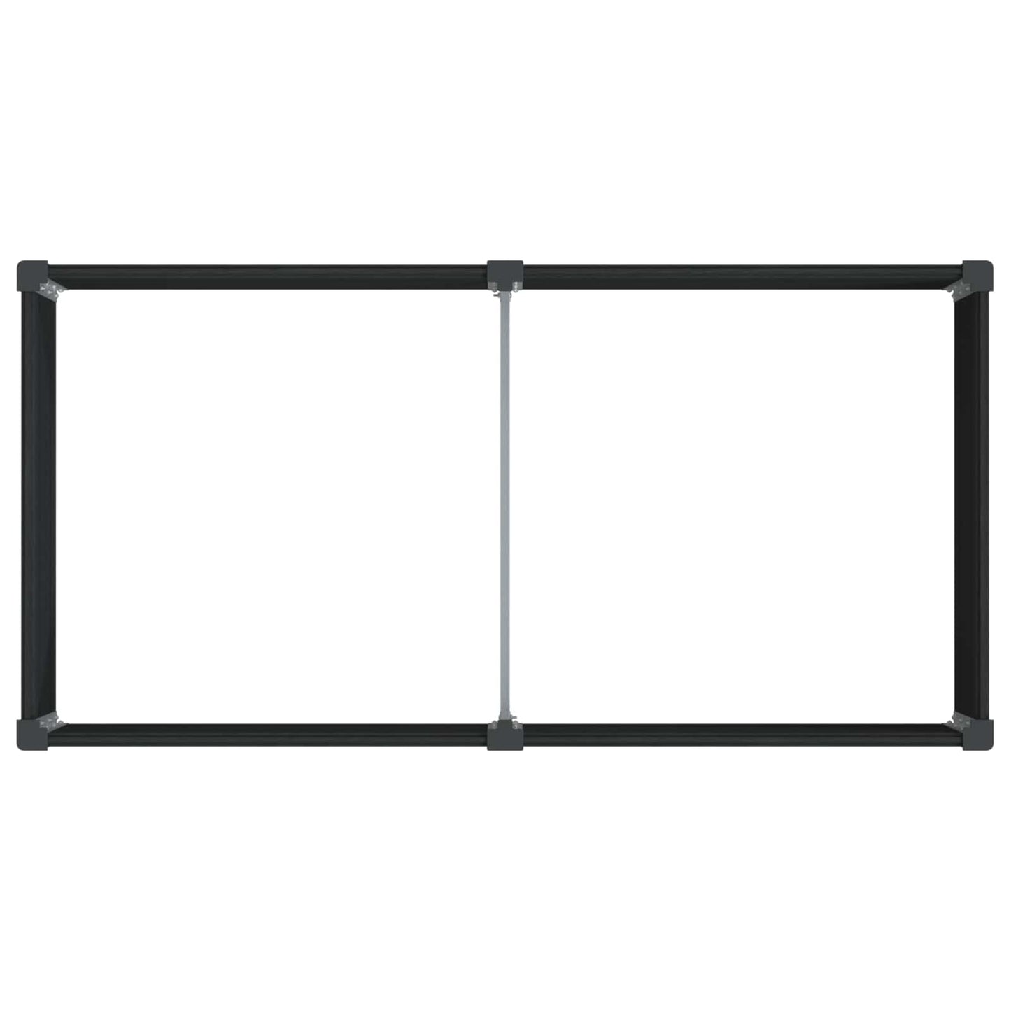 Letto rialzato da giardino Nero 200 x 100 x 91 cm | homemem39