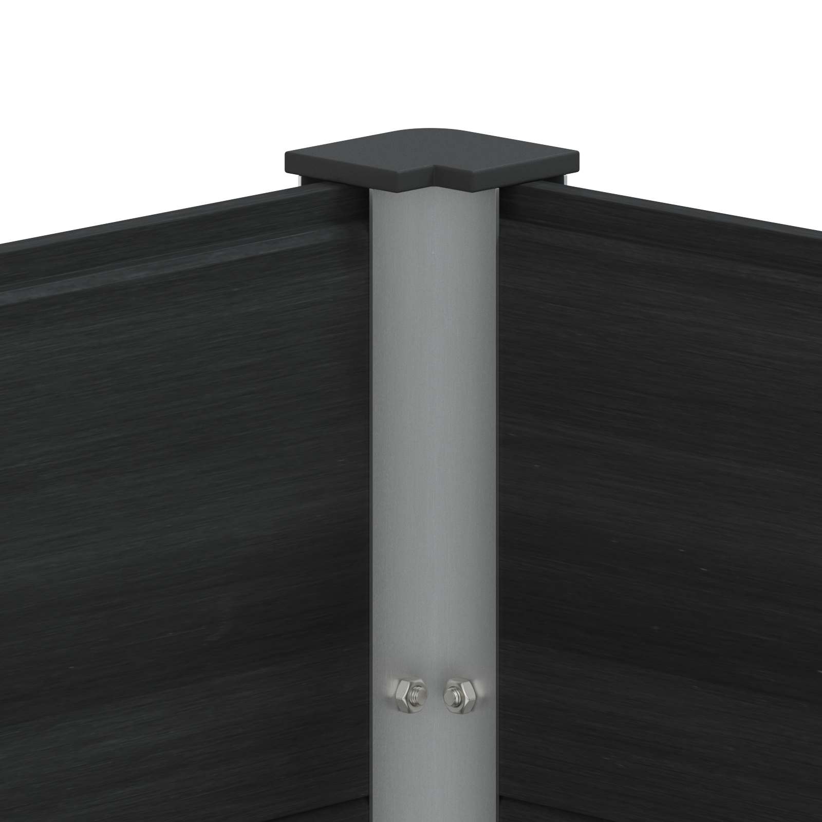 Letto rialzato da giardino Nero 250 x 50 x 54 cm | homemem39
