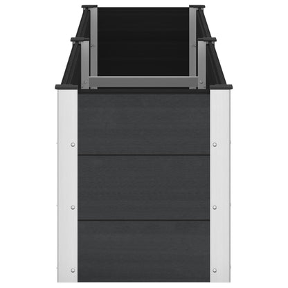 Letto rialzato da giardino Nero 250 x 50 x 54 cm | homemem39