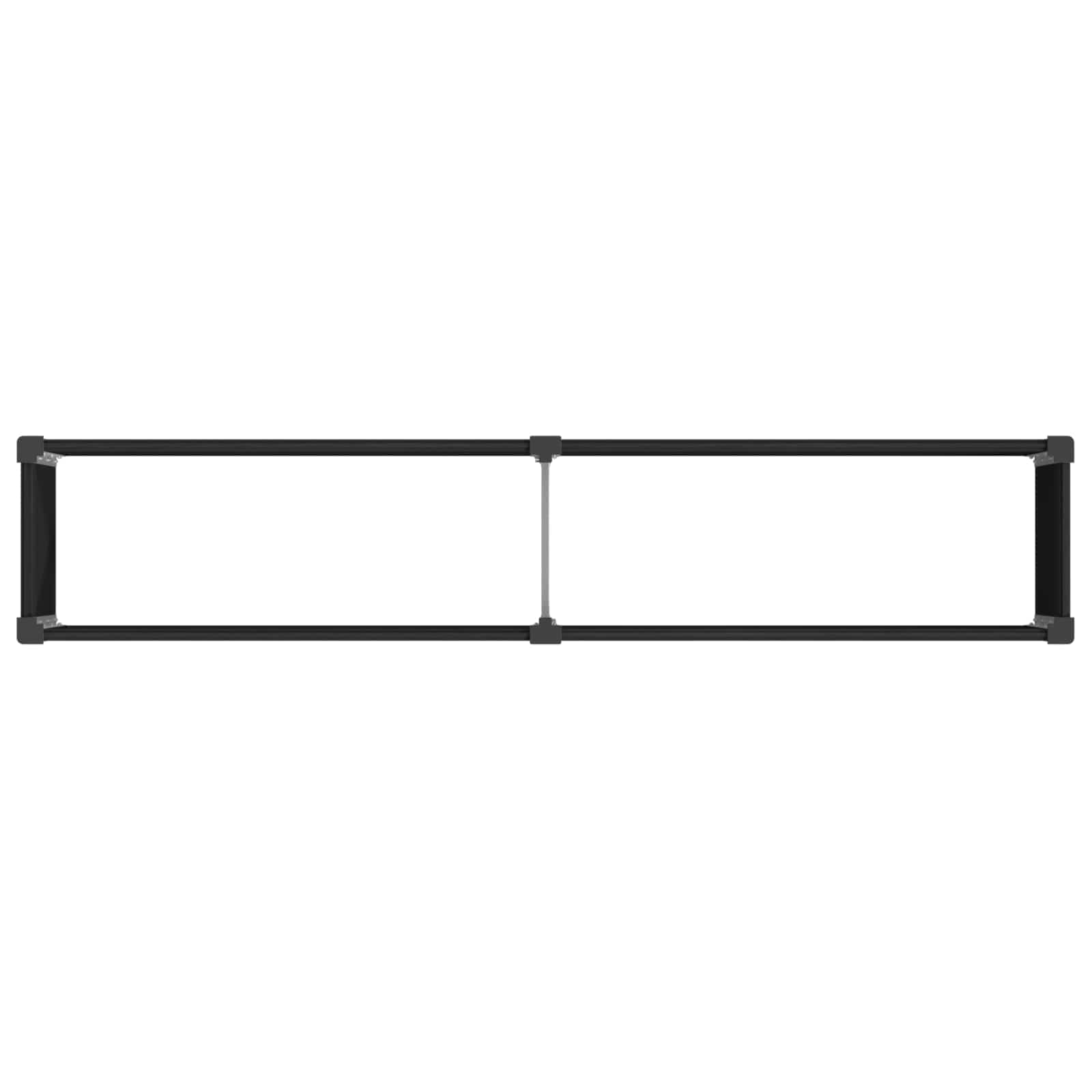 Letto rialzato da giardino Nero 250 x 50 x 54 cm | homemem39