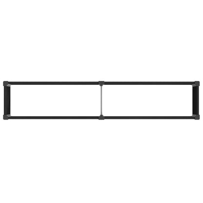 Letto rialzato da giardino Nero 250 x 50 x 54 cm | homemem39