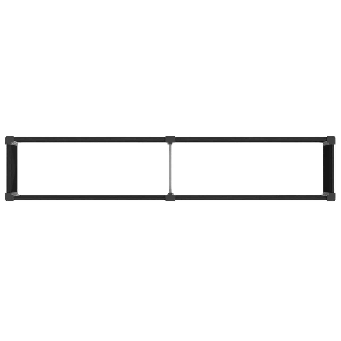 Letto rialzato da giardino Nero 250 x 50 x 91 cm | homemem39