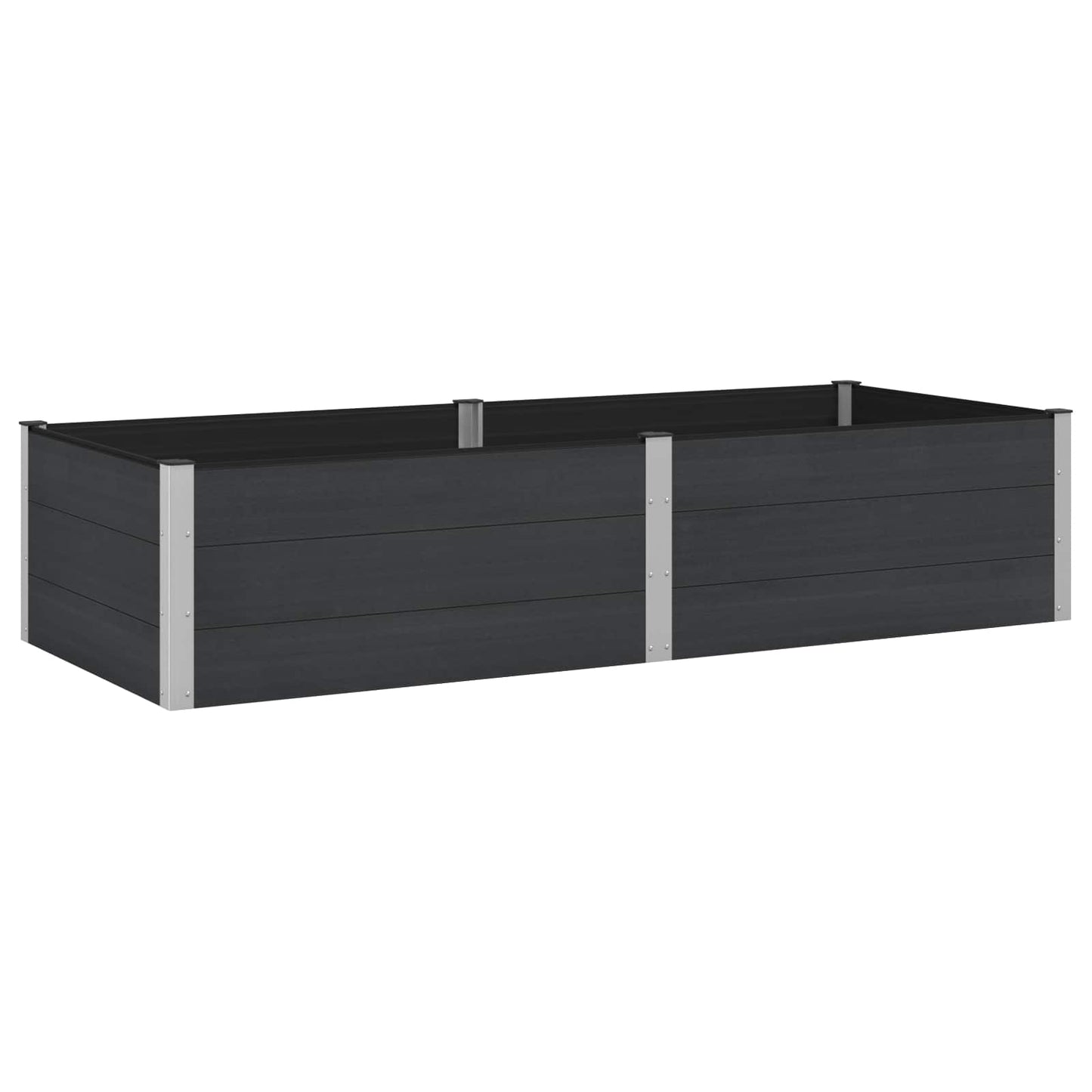 Letto rialzato da giardino Nero 250 x 100 x 54 cm | homemem39