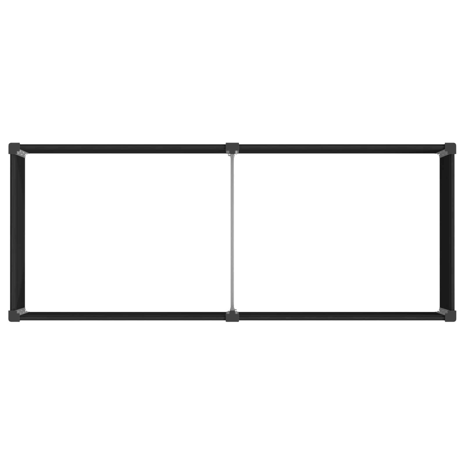 Letto rialzato da giardino Nero 250 x 100 x 54 cm | homemem39