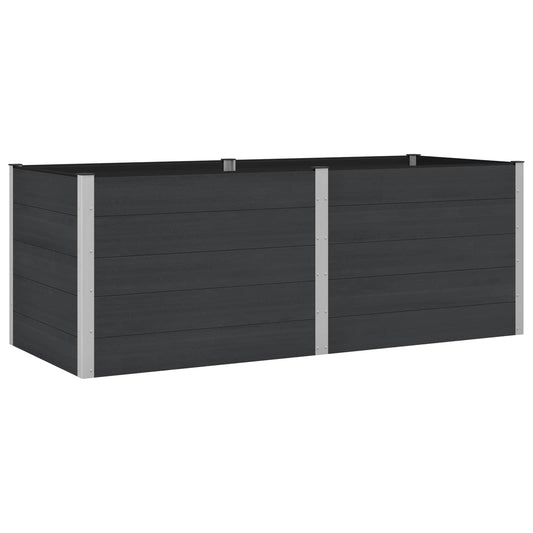 Letto rialzato da giardino Nero 250 x 100 x 91 cm | homemem39