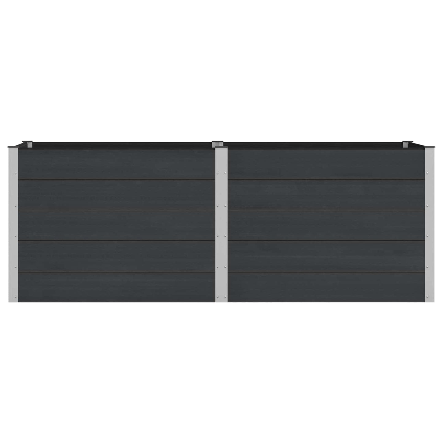 Letto rialzato da giardino Nero 250 x 100 x 91 cm | homemem39