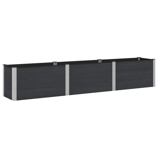 Letto rialzato da giardino Nero 300 x 50 x 54 cm | homemem39
