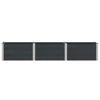 Letto rialzato da giardino Nero 300 x 50 x 54 cm | homemem39