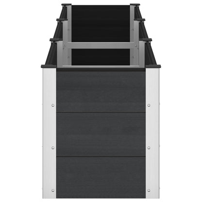 Letto rialzato da giardino Nero 300 x 50 x 54 cm | homemem39