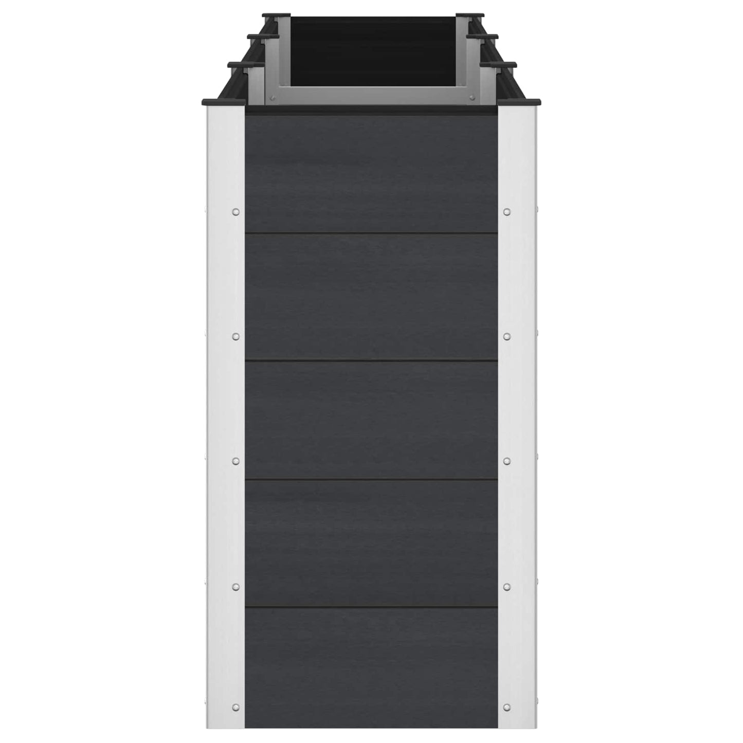 Letto rialzato da giardino Nero 300 x 50 x 91 cm | homemem39