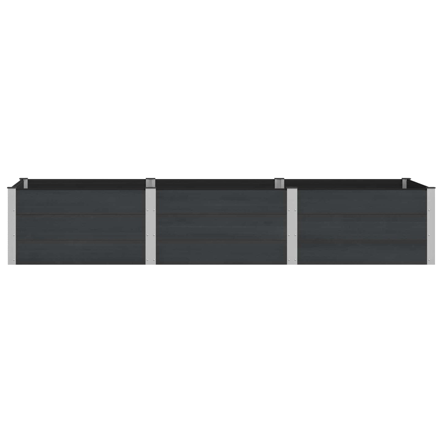 Letto rialzato da giardino Nero 300 x 100 x 54 cm | homemem39