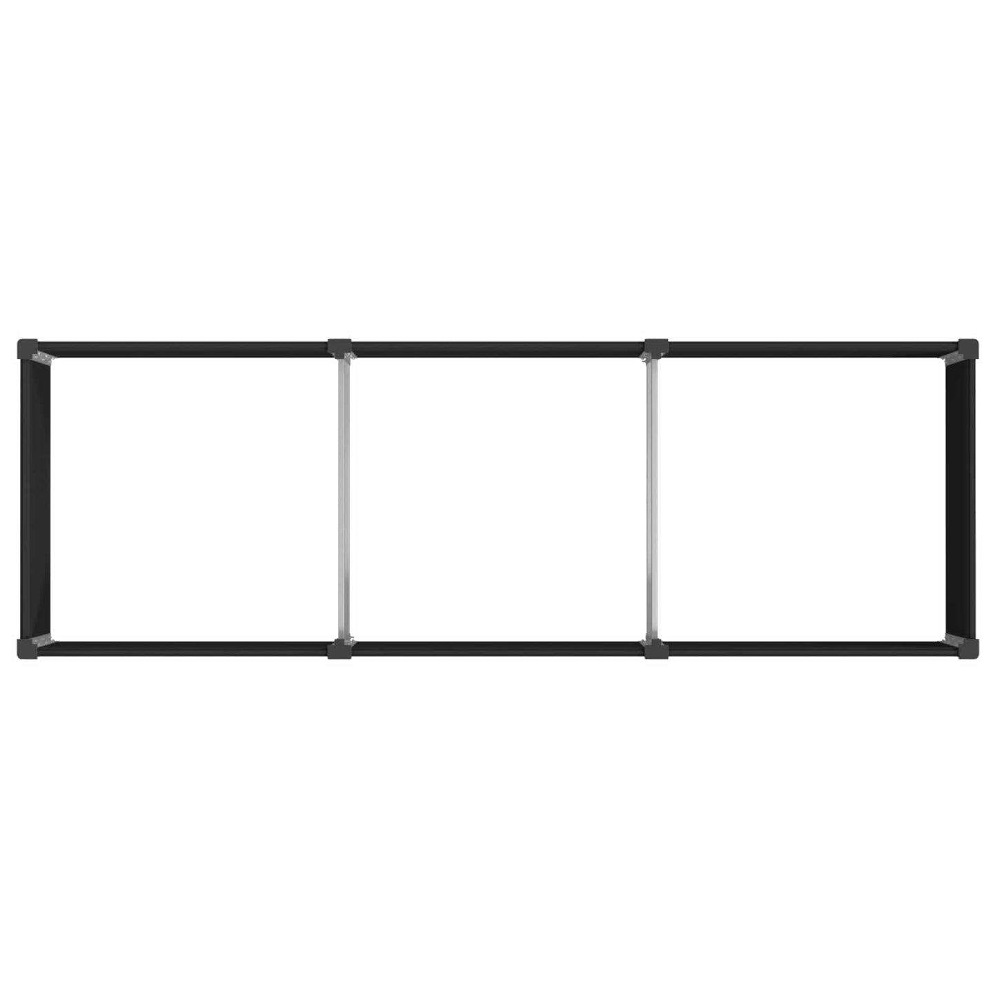 Letto rialzato da giardino Nero 300 x 100 x 54 cm | homemem39