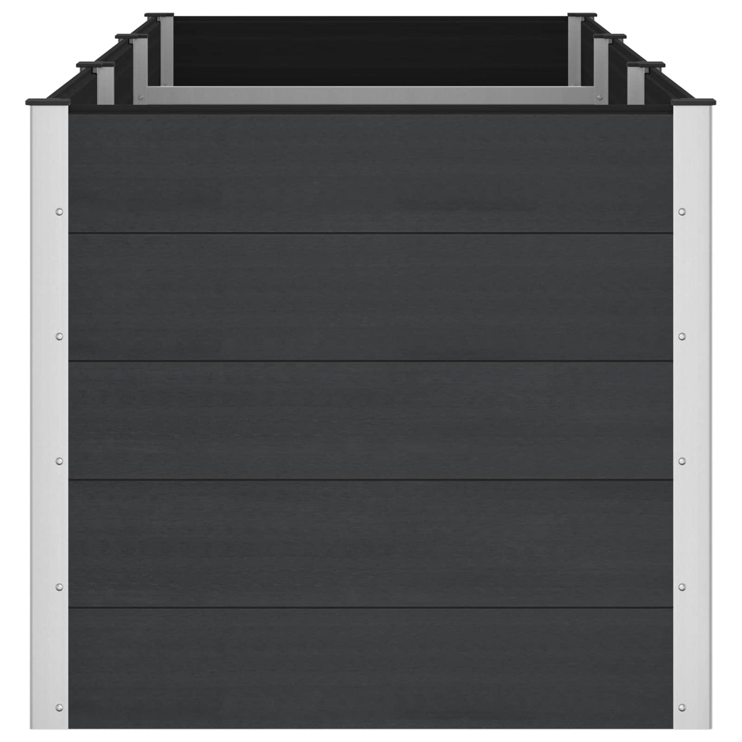 Letto rialzato da giardino Nero 300 x 100 x 91 cm | homemem39