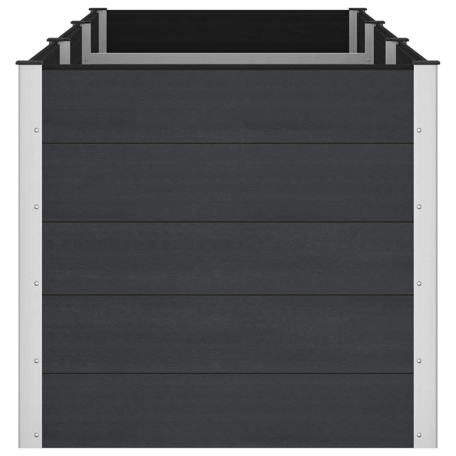 Letto rialzato da giardino Nero 300 x 100 x 91 cm | homemem39
