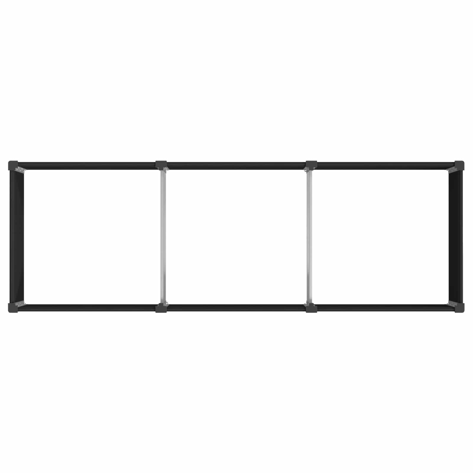 Letto rialzato da giardino Nero 300 x 100 x 91 cm | homemem39