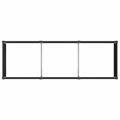 Letto rialzato da giardino Nero 300 x 100 x 91 cm | homemem39