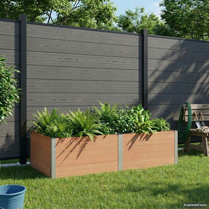 Letto rialzato da giardino Marrone 200 x 100 x 54 cm | homemem39