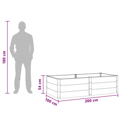 Letto rialzato da giardino Marrone 200 x 100 x 54 cm | homemem39