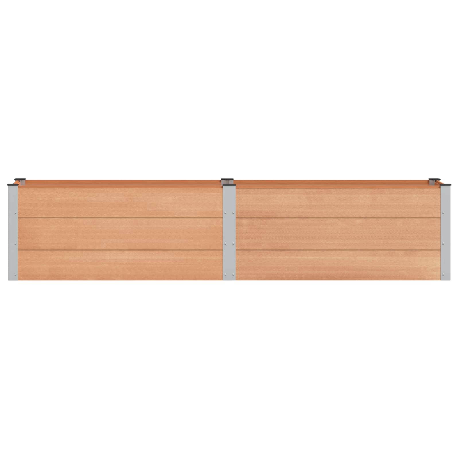 Letto rialzato da giardino Marrone 250 x 50 x 54 cm | homemem39